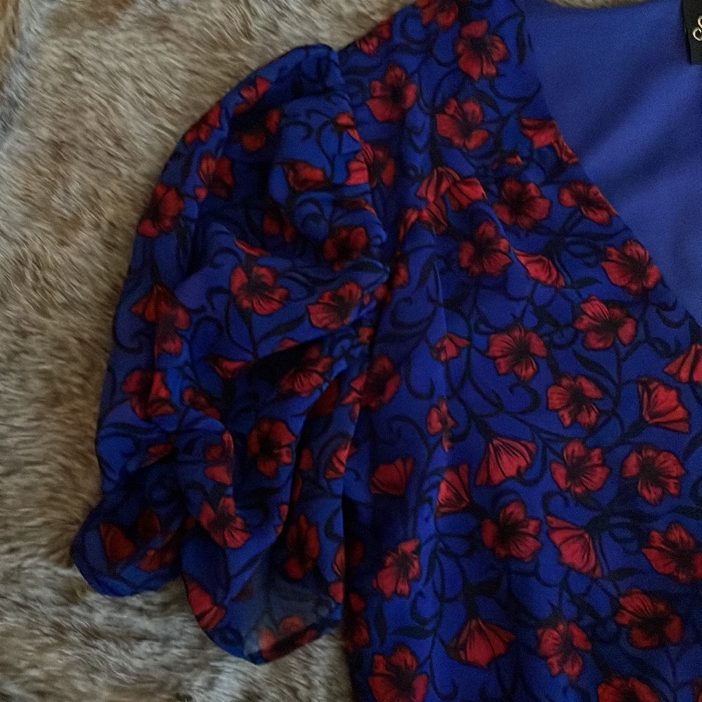 Disney Snow White Short Sleeve Floral Print High/Low Dress Small - Picture 2 of 12